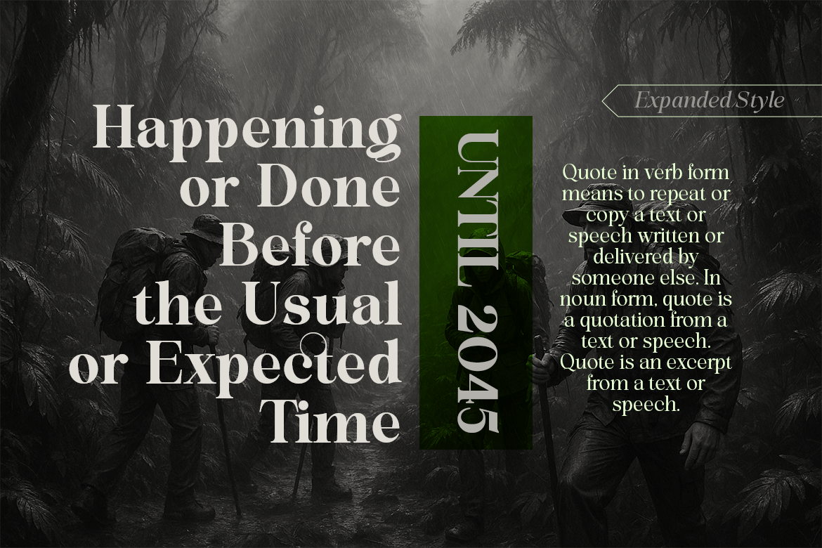 Evolve Early Expanded Font Poster #2