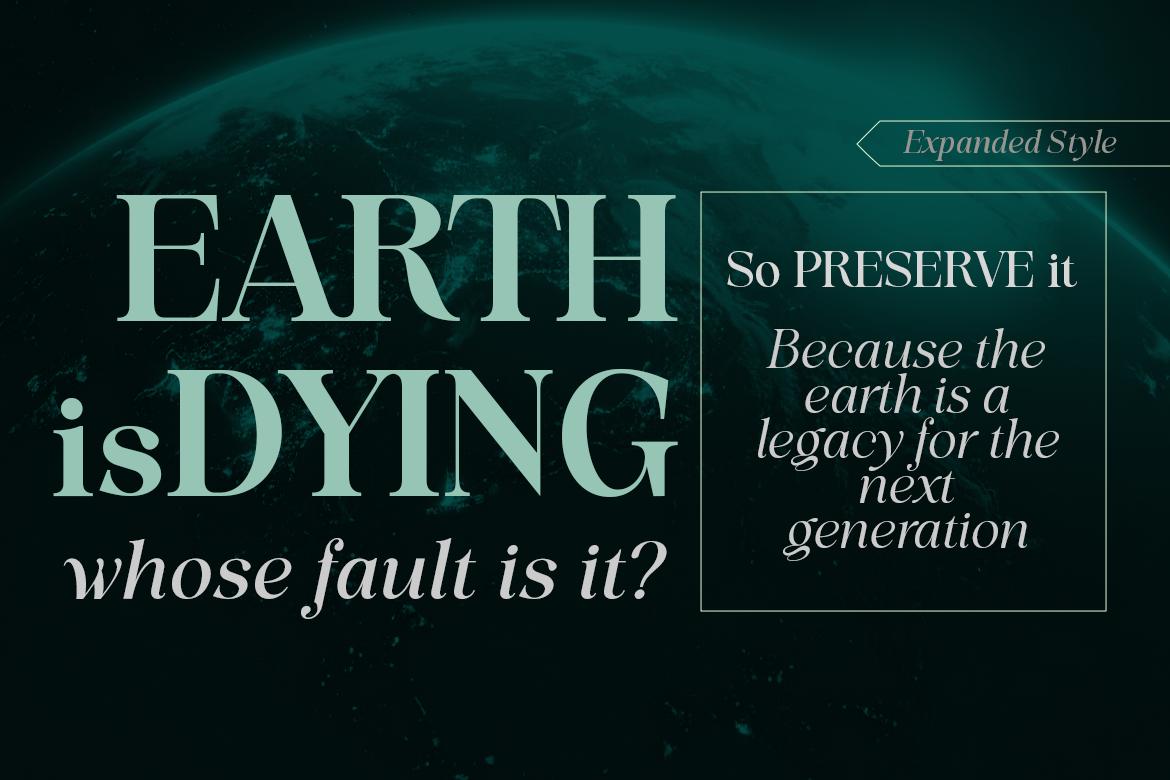 Evolve Early Expanded Font Poster #3