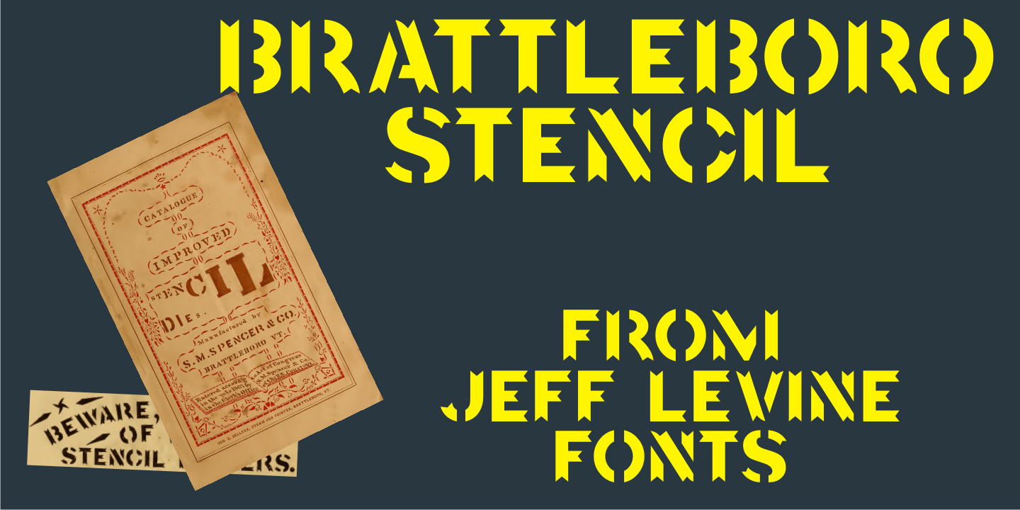 Brattleboro Stencil Font Poster #1