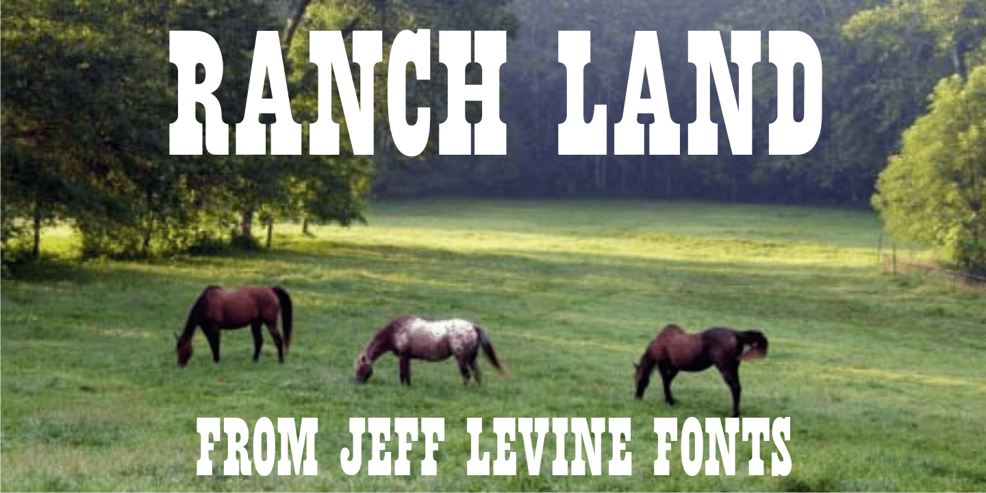 Ranch Land Font Family by Jeff Levine Fonts | Font Bros