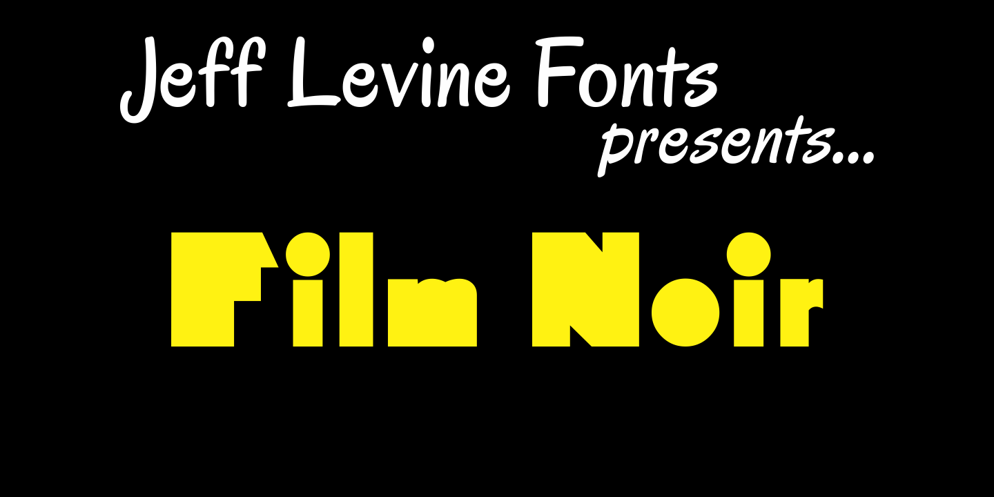 Film Noir Font Family Poster