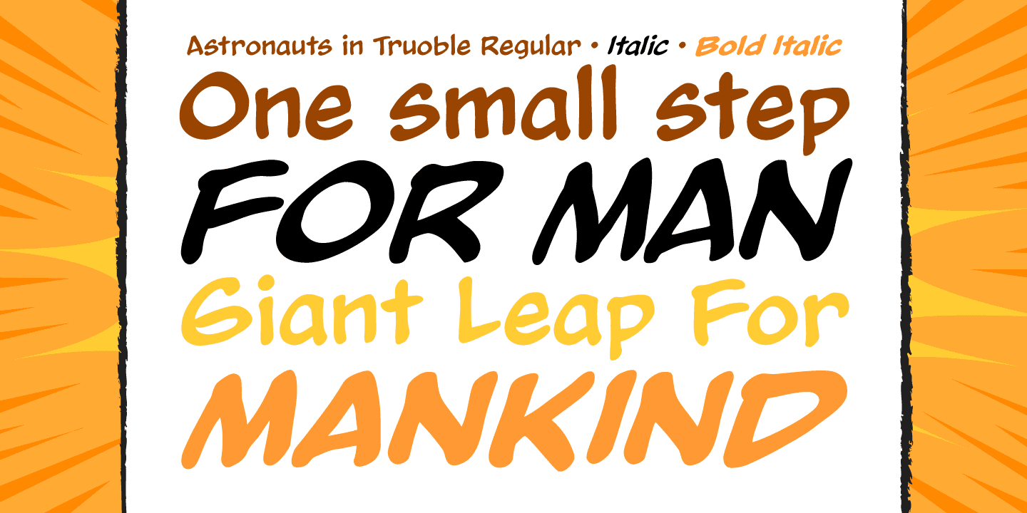 Astronauts in Trouble Font Poster #1
