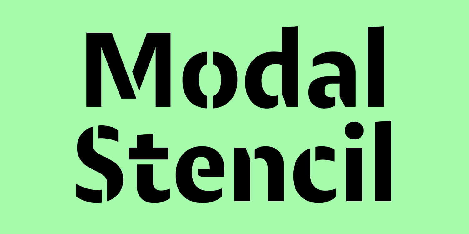 Modal Stencil Font Family