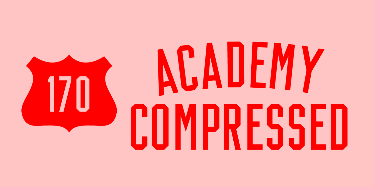 Academy Compressed Font Poster #1