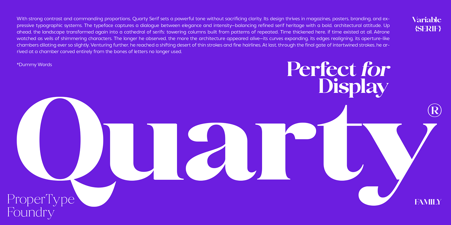 Quarty Serif Font Family Poster