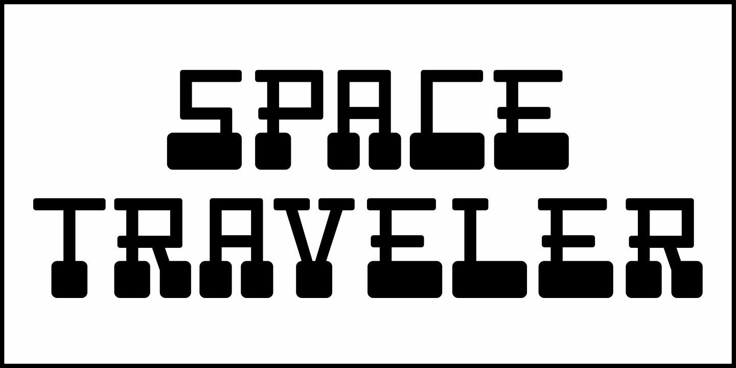 Space Traveler Font Poster #2