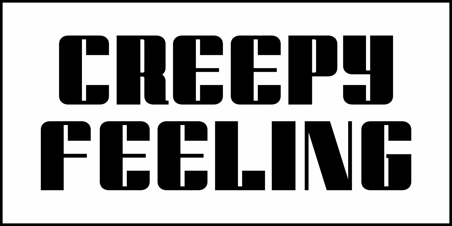Creepy Feeling Font Poster #1