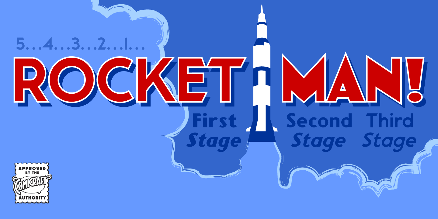 Rocket Man Font Poster #1