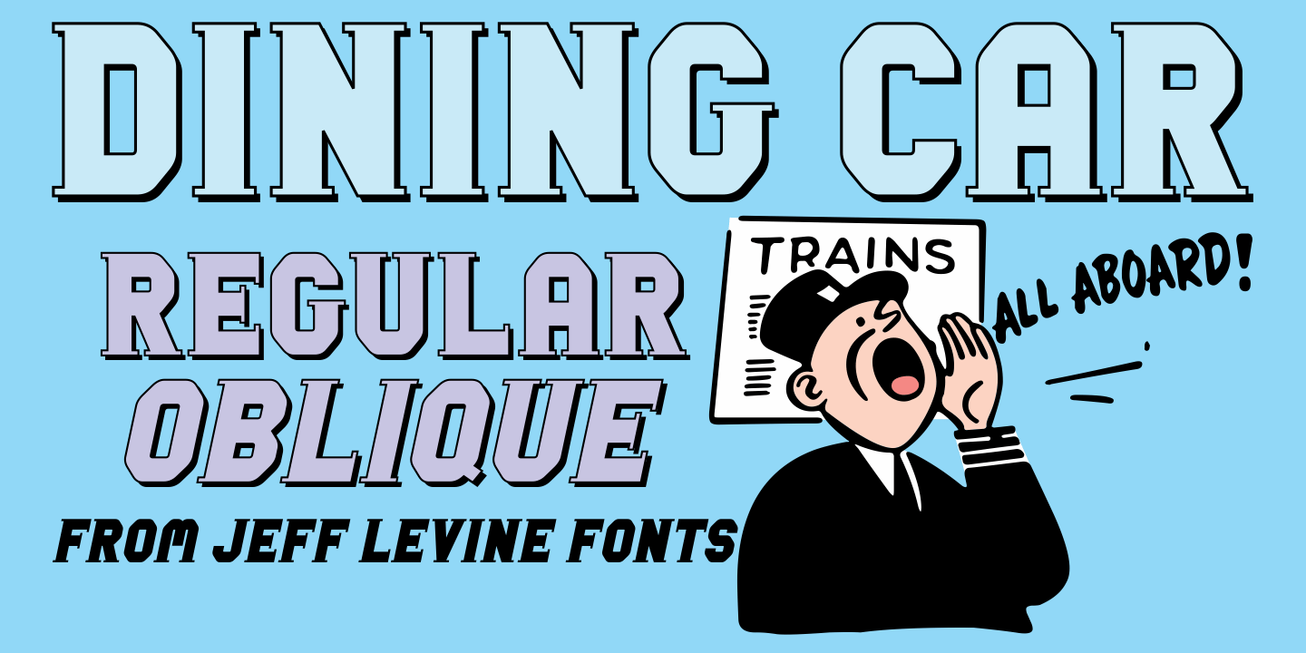 Dining Car Font Family Poster