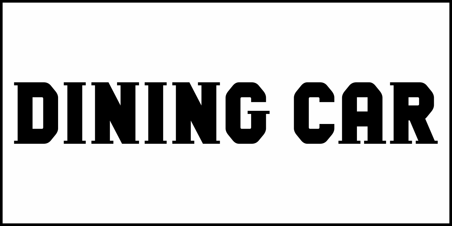 Dining Car Font Poster #2