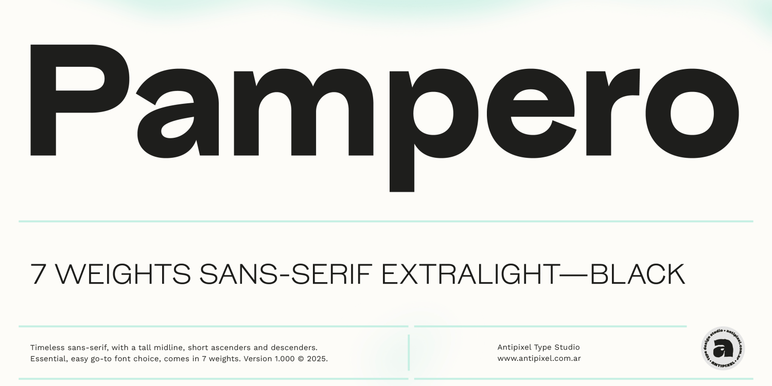Pampero Bold Font Poster #1