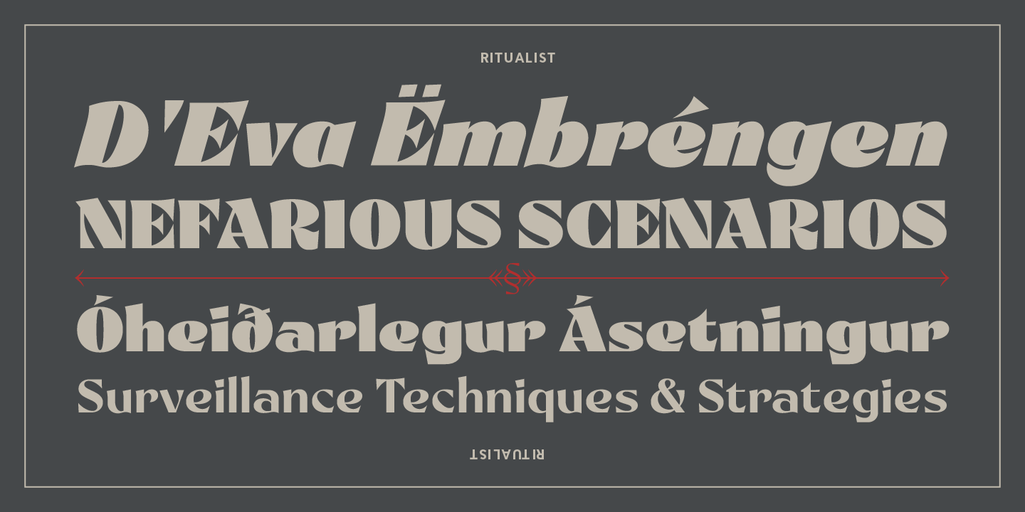 Ritualist Bold Pair Font Poster #1
