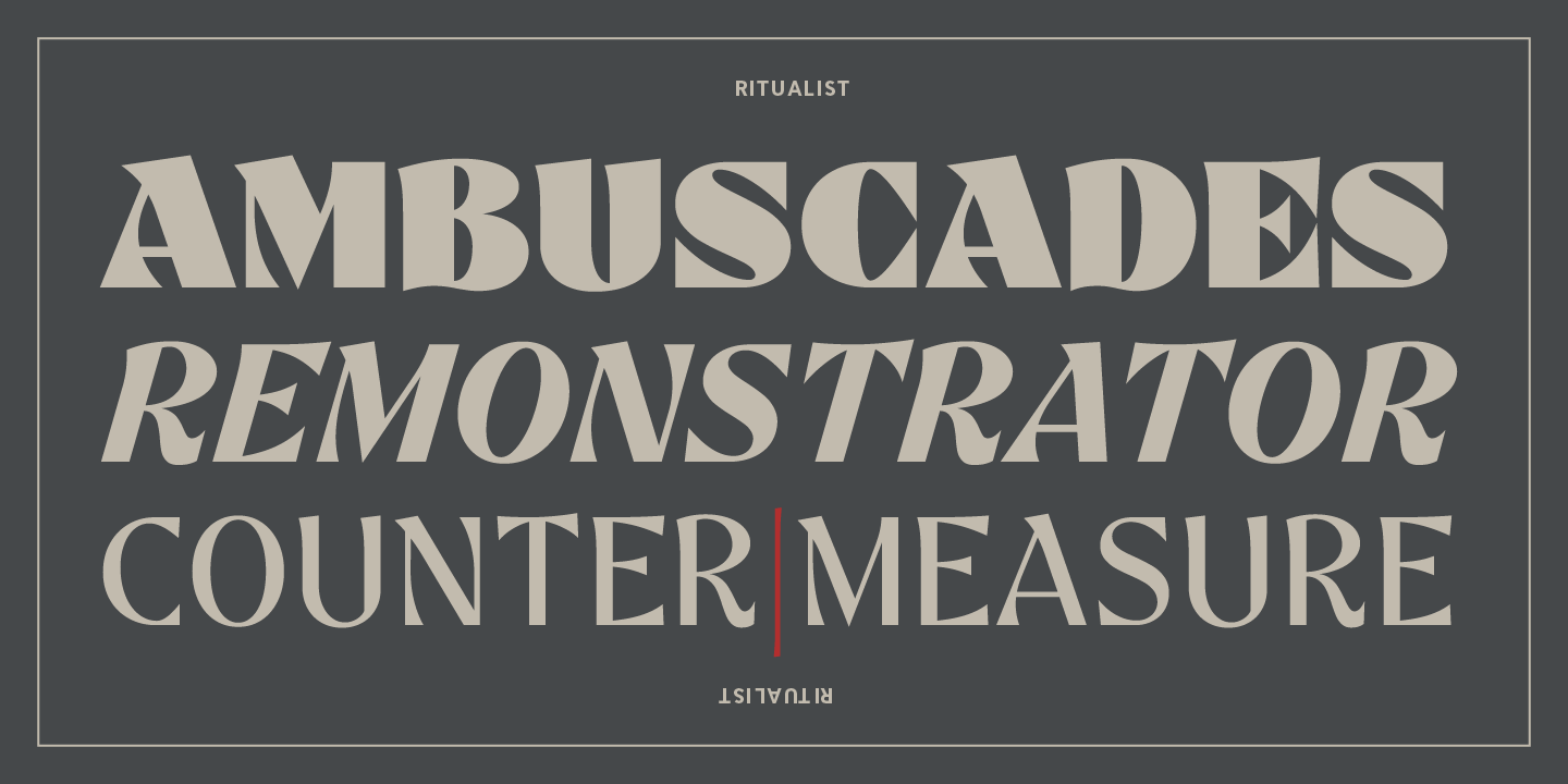 Ritualist Bold Pair Font Poster #1