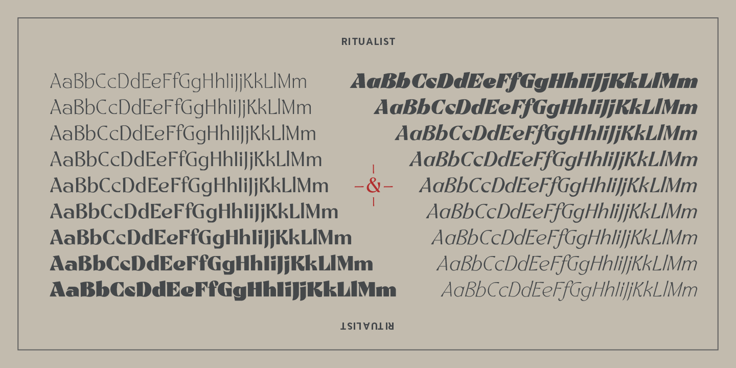 Ritualist Bold Pair Font Poster #1