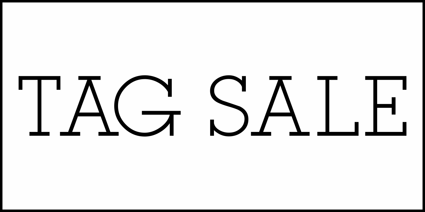 Tag Sale Font Poster #2