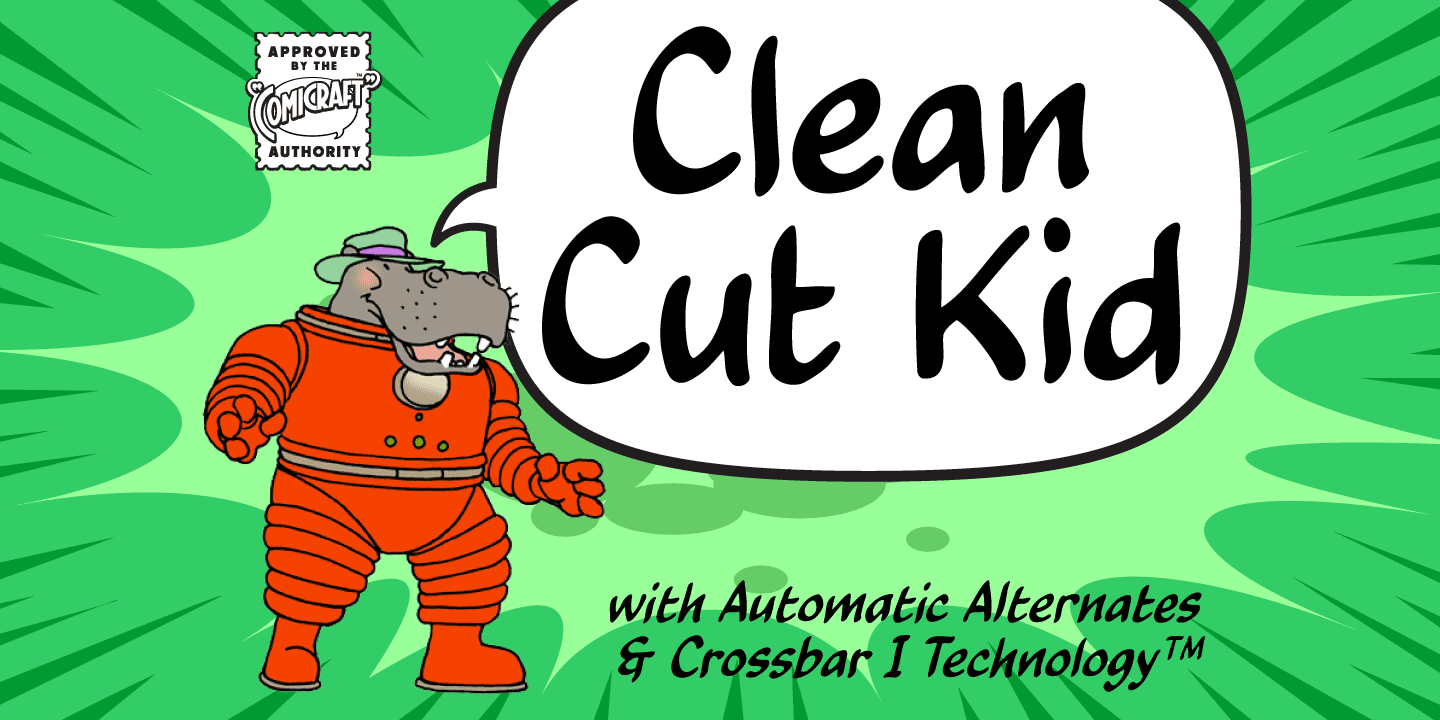 Clean Cut Kid Font Poster