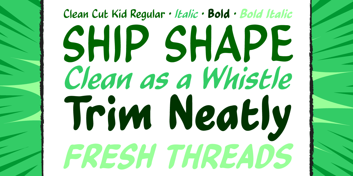 Clean Cut Kid Font Poster #1
