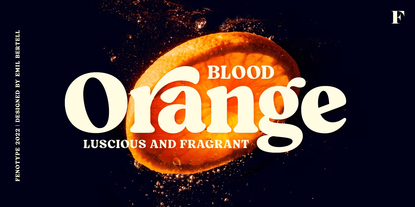 Blood Orange Bold Font Family Poster