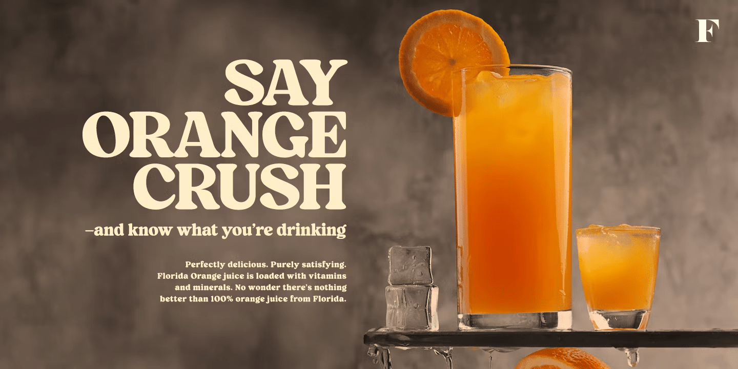 Blood Orange Bold Font Poster #1