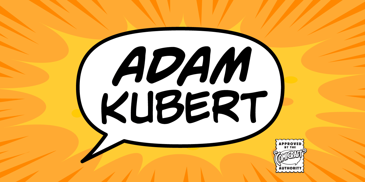 Adam Kubert Font Poster #1