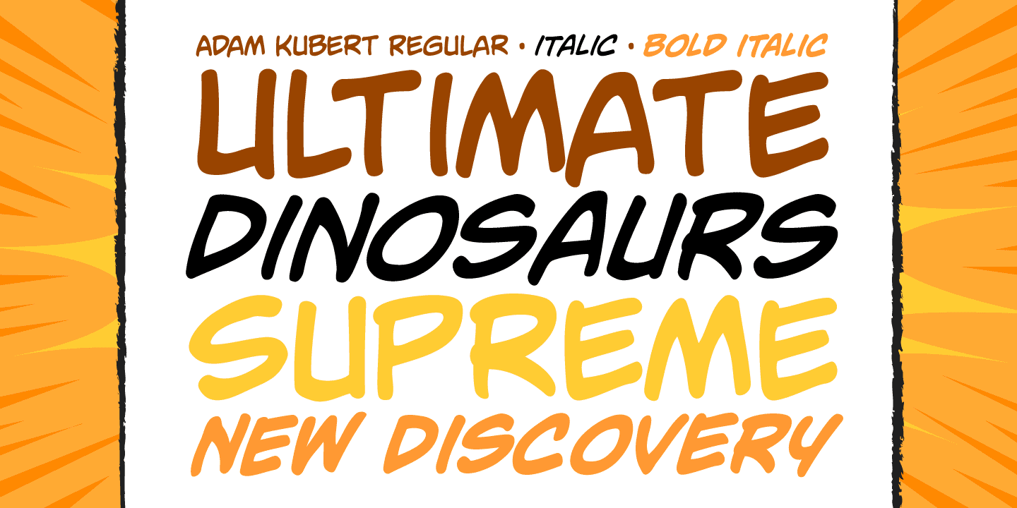 Adam Kubert Font Poster #1