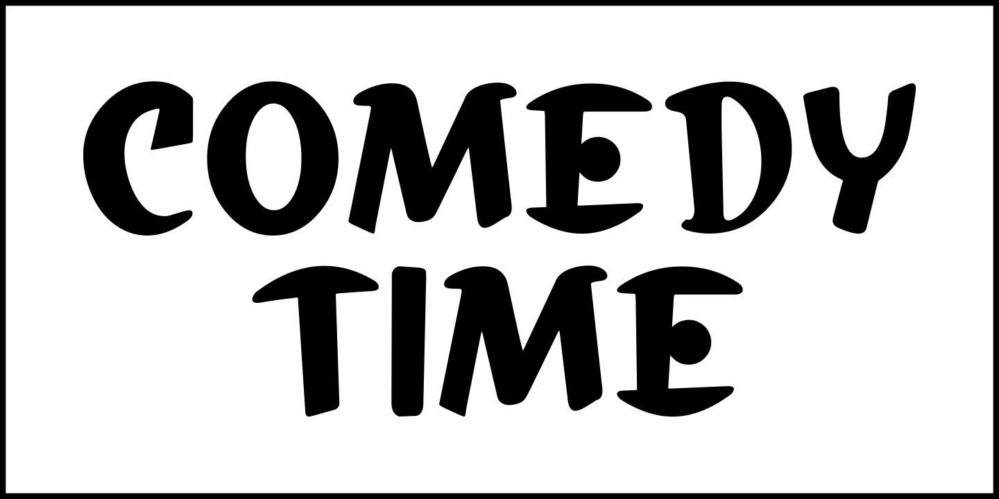 Comedy Time JNL Font Poster #2