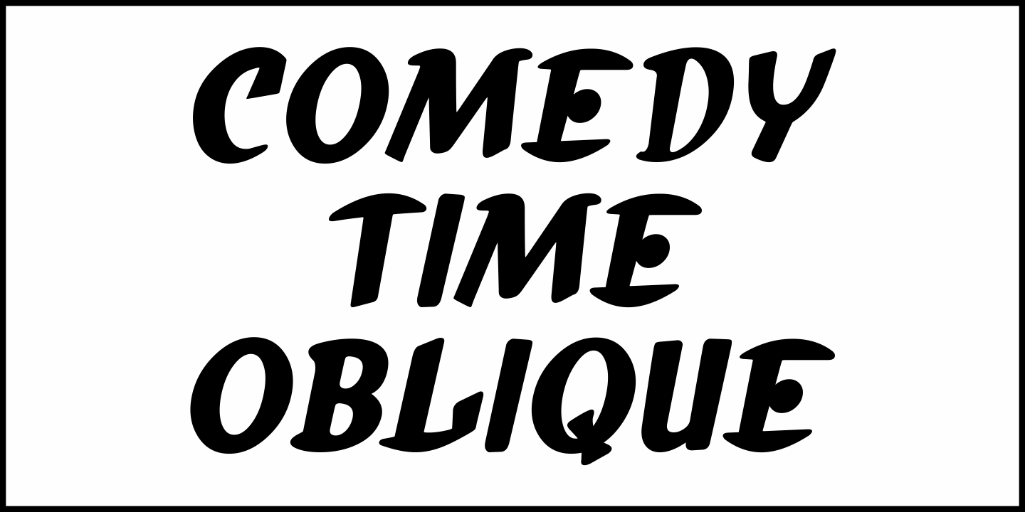 Comedy Time JNL Font Poster #4