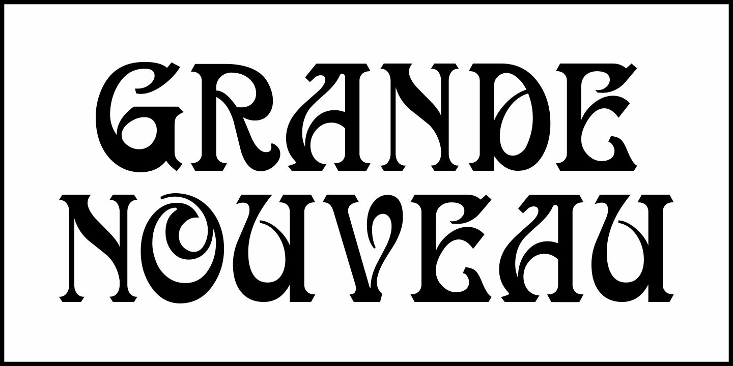 Grande Nouveau Font Poster #1
