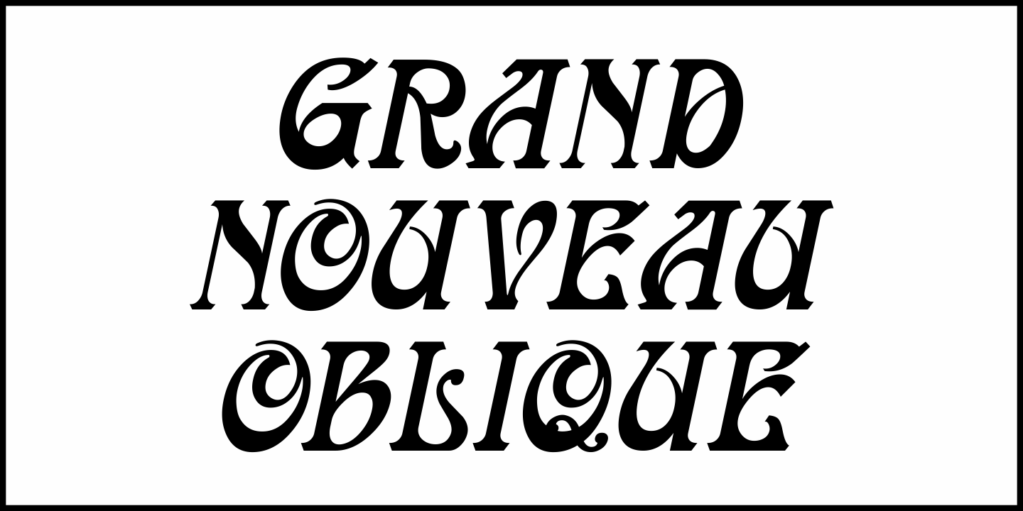 Grande Nouveau Font Poster #1