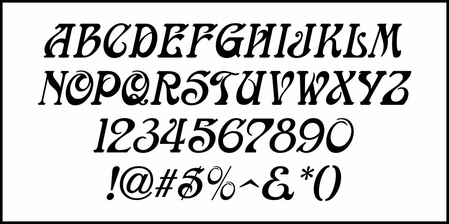 Grande Nouveau Font Poster #1