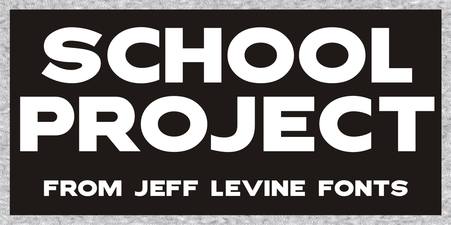 School Project Font Family Poster