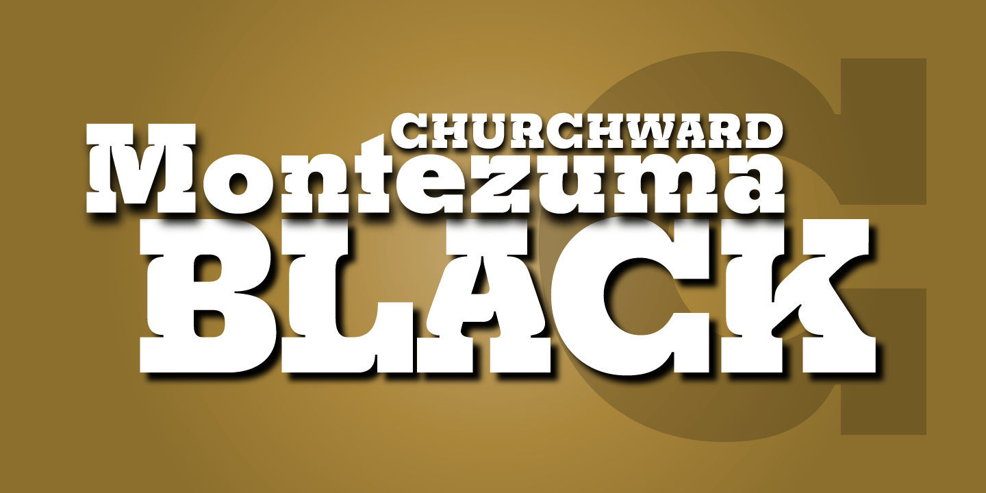 Churchward Montezuma Black Font Poster #1