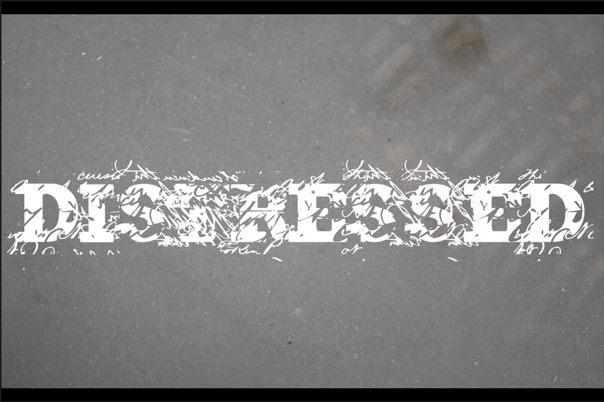 Erased Figgins Brute Font Poster #1