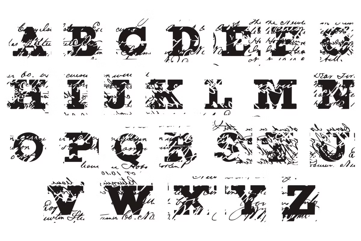 Erased Figgins Brute Font Poster #1