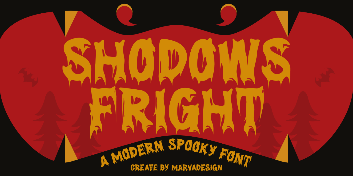 Shadows Fright Font Poster #1
