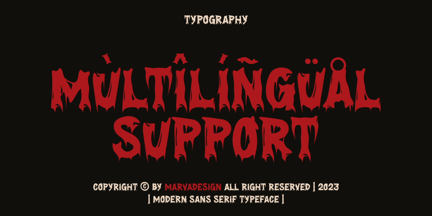 Shadows Fright Font Poster #1