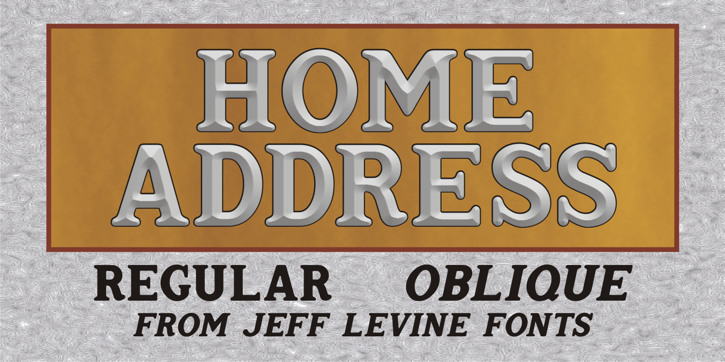 Home Address Font Family Poster