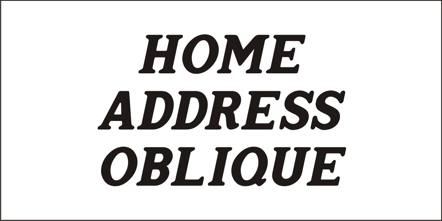 Home Address Font Poster #1