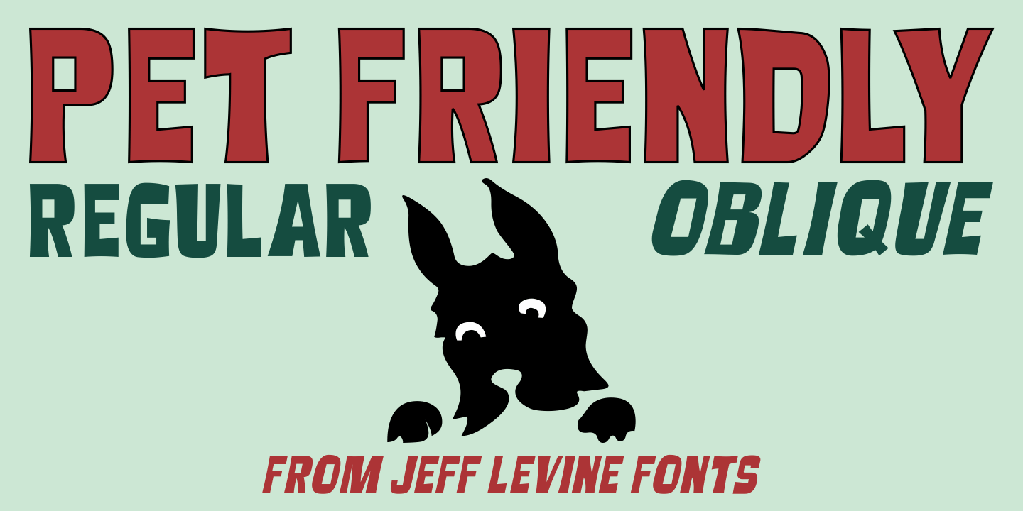 Pet Friendly Font Poster #1