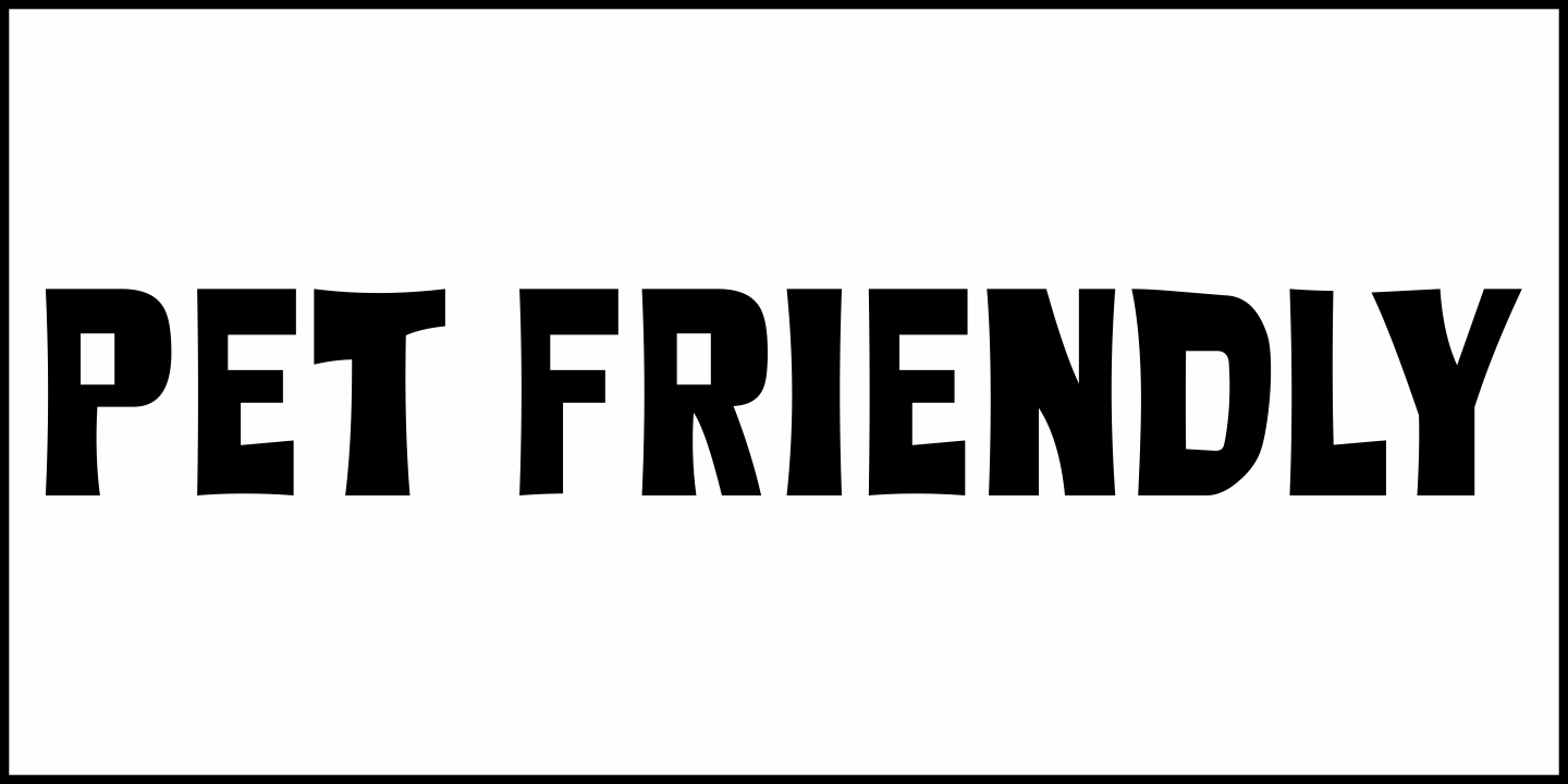 Pet Friendly Font Poster #1