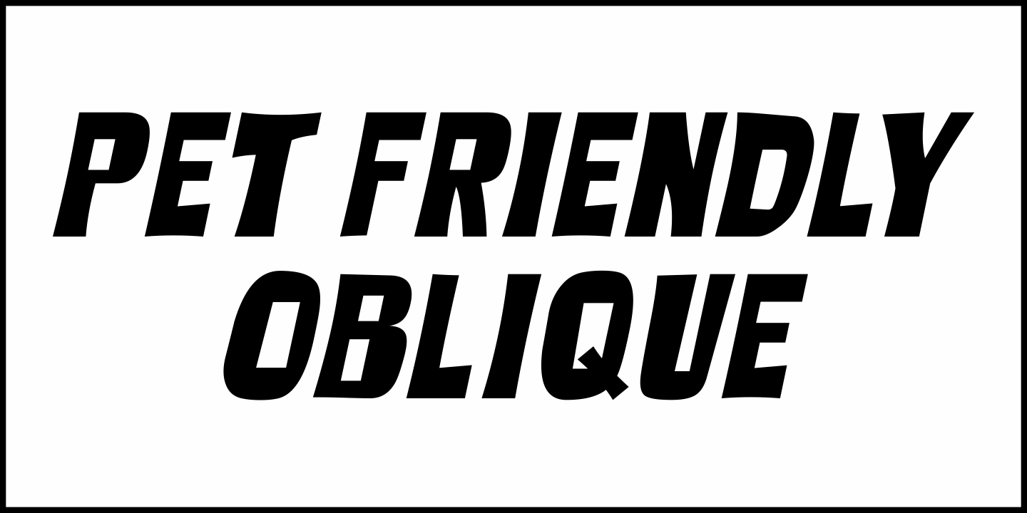 Pet Friendly Font Poster #1