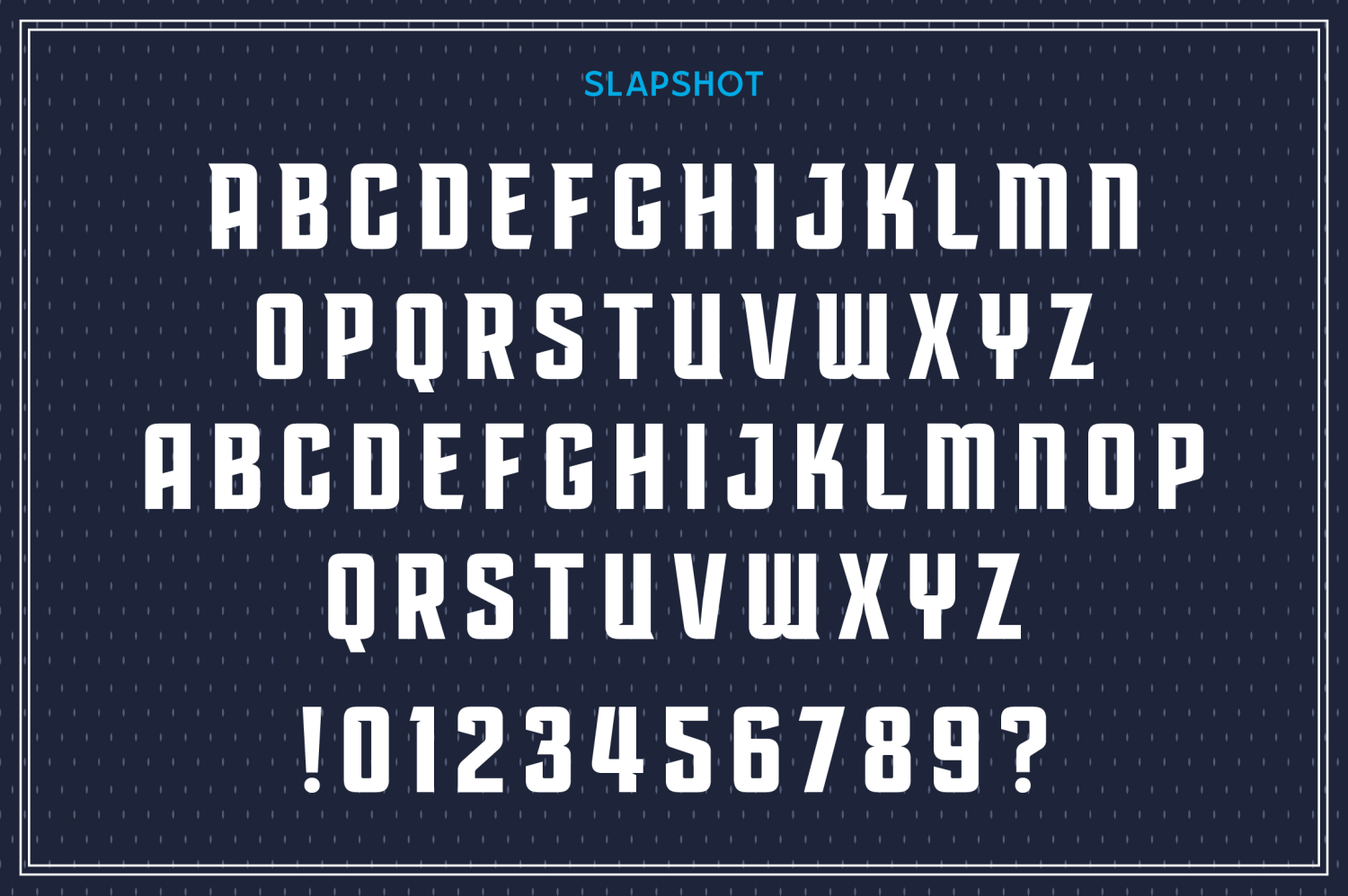 Slapshot Font Poster #2