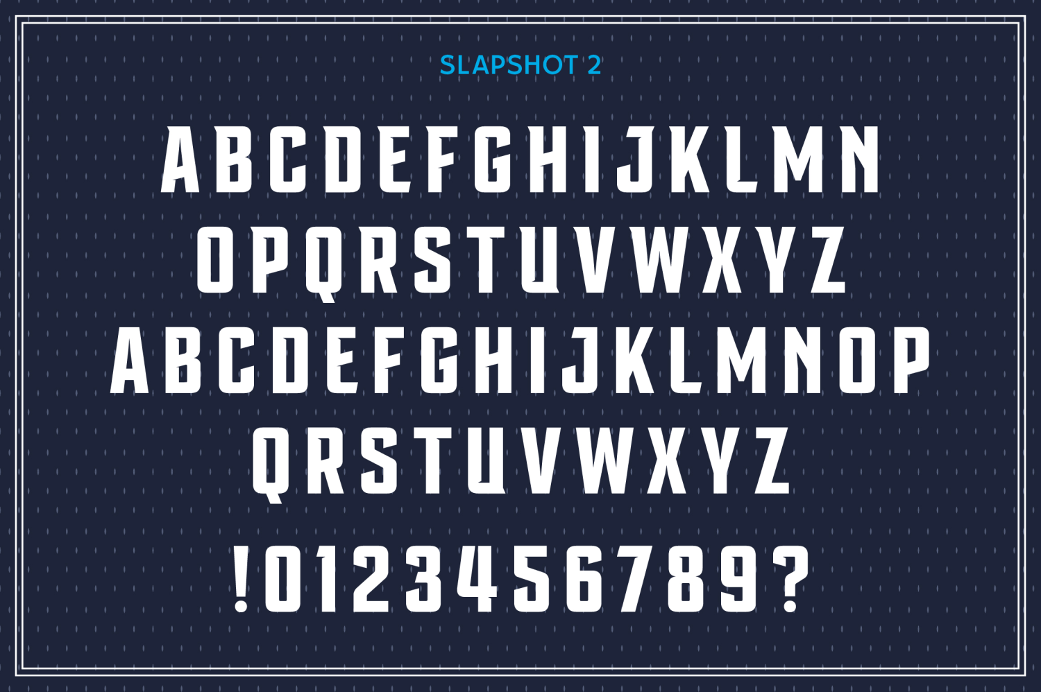 Slapshot Font Poster #4