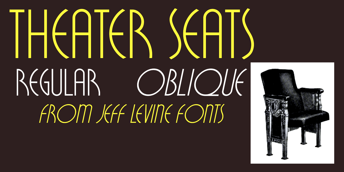 Theater Seats Font Family Poster
