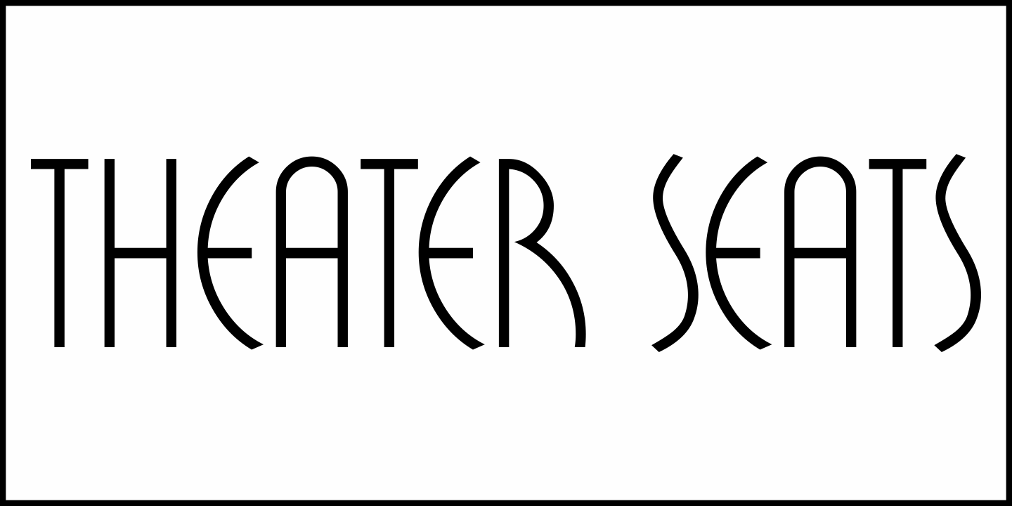 Theater Seats Font Poster #1