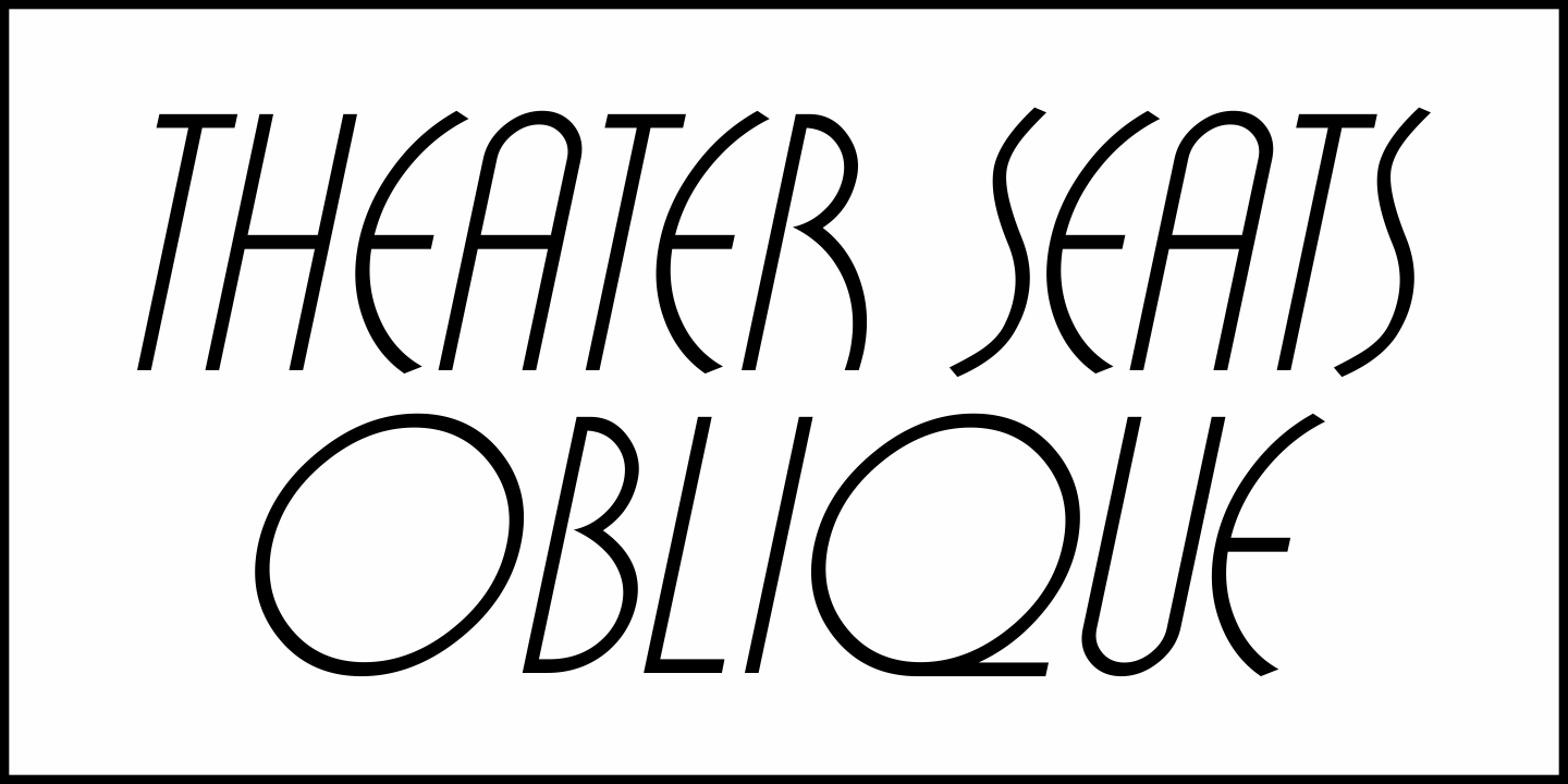 Theater Seats Font Poster #1