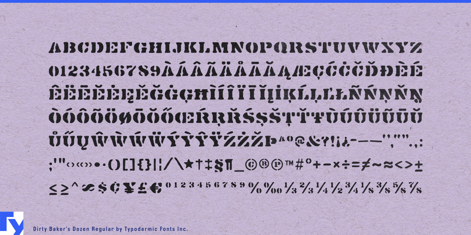 Dirty Baker's Dozen Font Poster #1