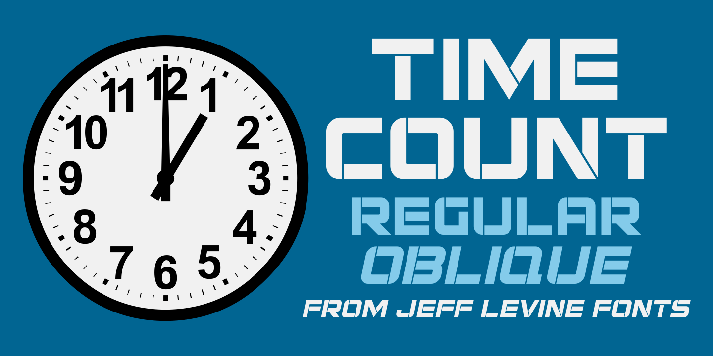 Time Count Font Family Poster