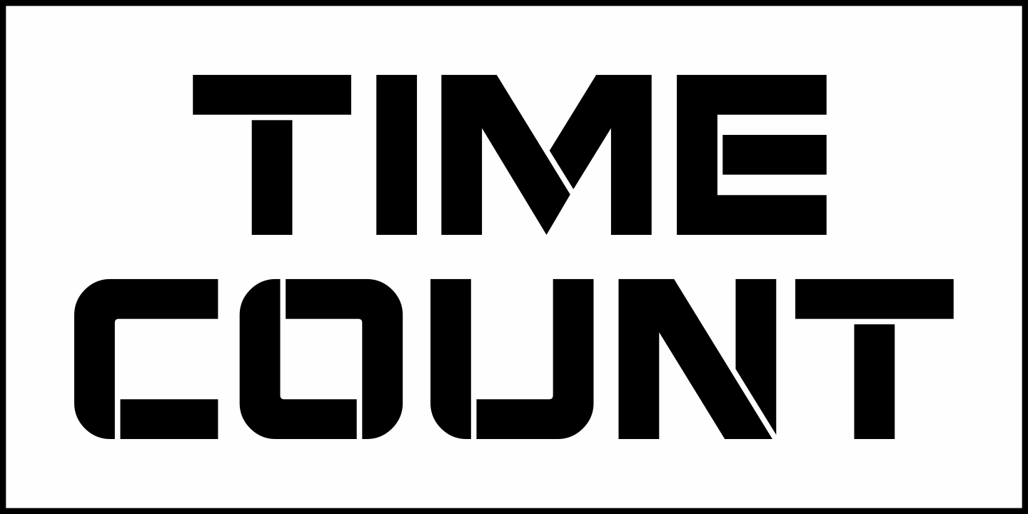 Time Count Font Poster #2