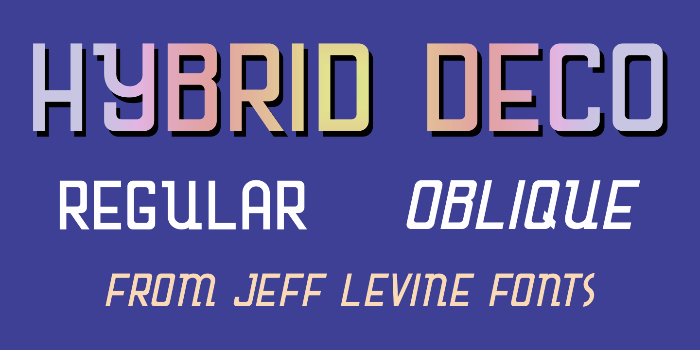 Hybrid Deco Font Family Poster
